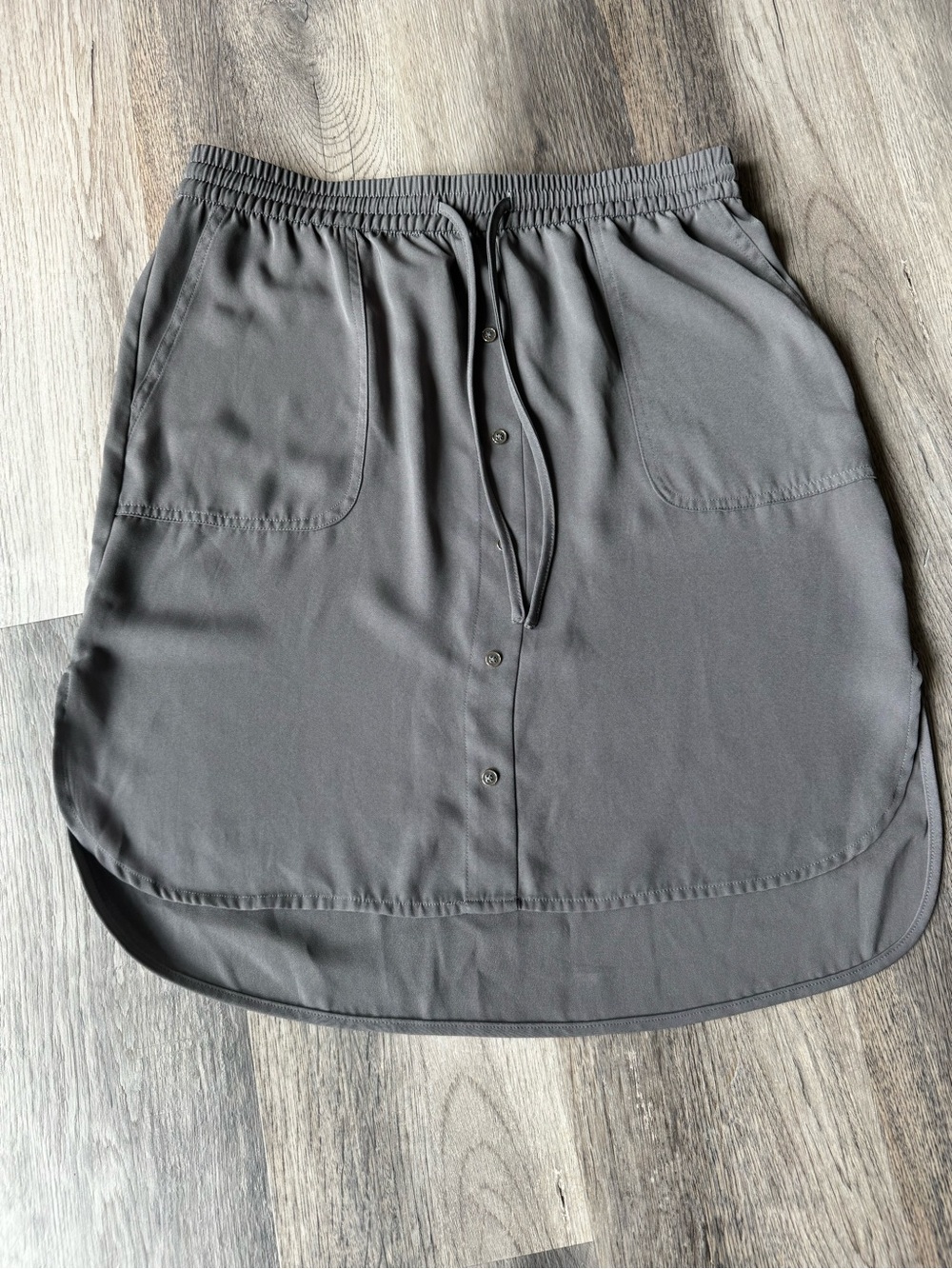 Apt. 9 Gray Button-Front High-Low Skirt